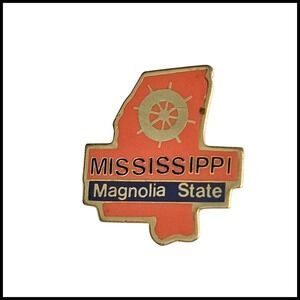 Mississippi Magnolia State Souvenir Travel Collectible‎ Lapel Pin